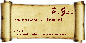 Podhorszky Zsigmond névjegykártya